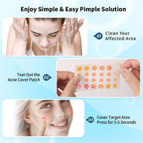 Dazzlook lifestyle image on bathroom counter showing travel-ready blemish care benefit