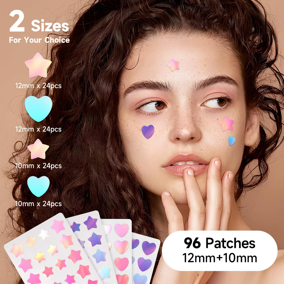 Dazzlook size comparison showing two sticker sizes for tailored coverage benefit