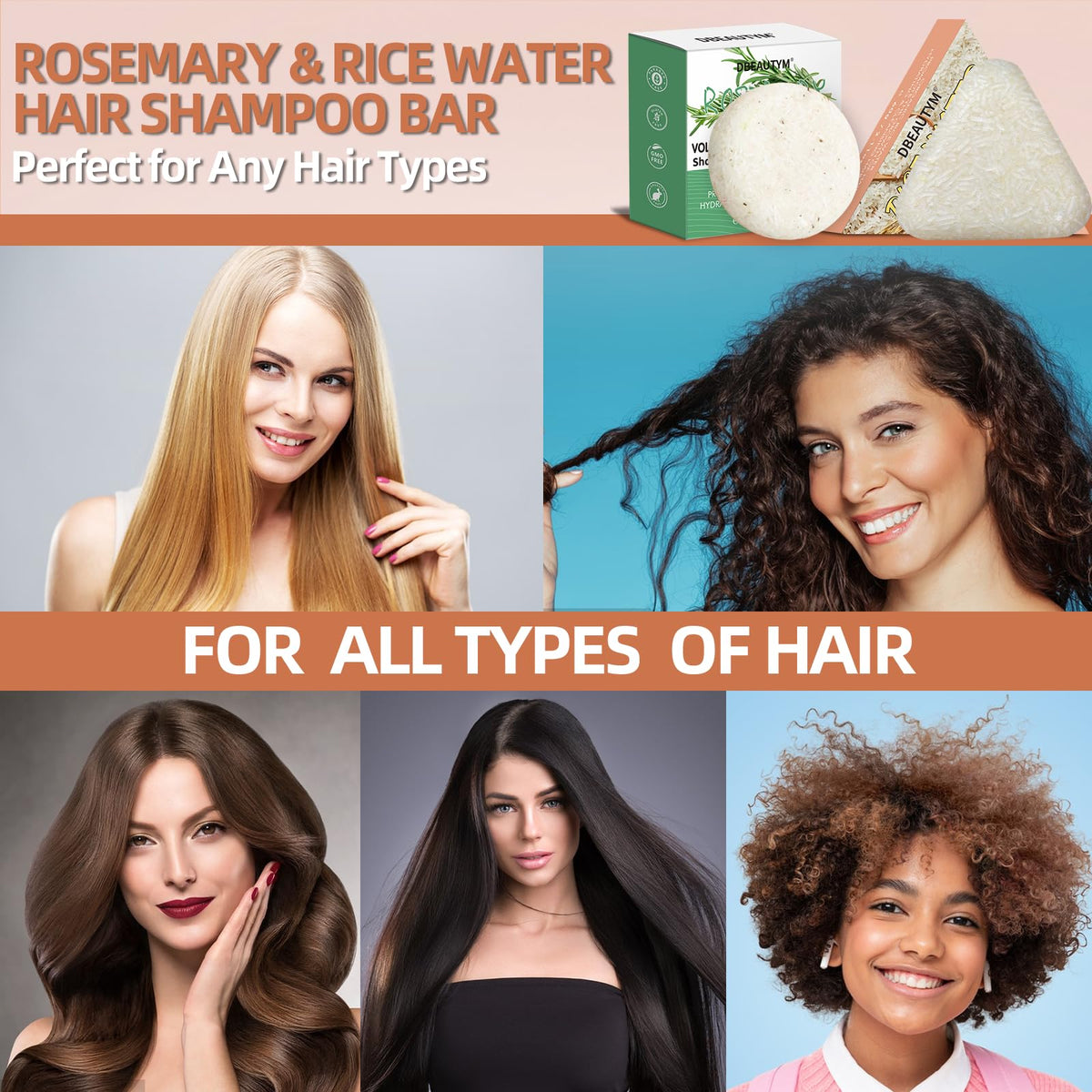 DBEAUTYM rosemary and rice water botanicals emphasizing scalp nourishment