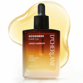 D'Cherlane front packaging showing elegant bottle and label, highlights nourishing benefits