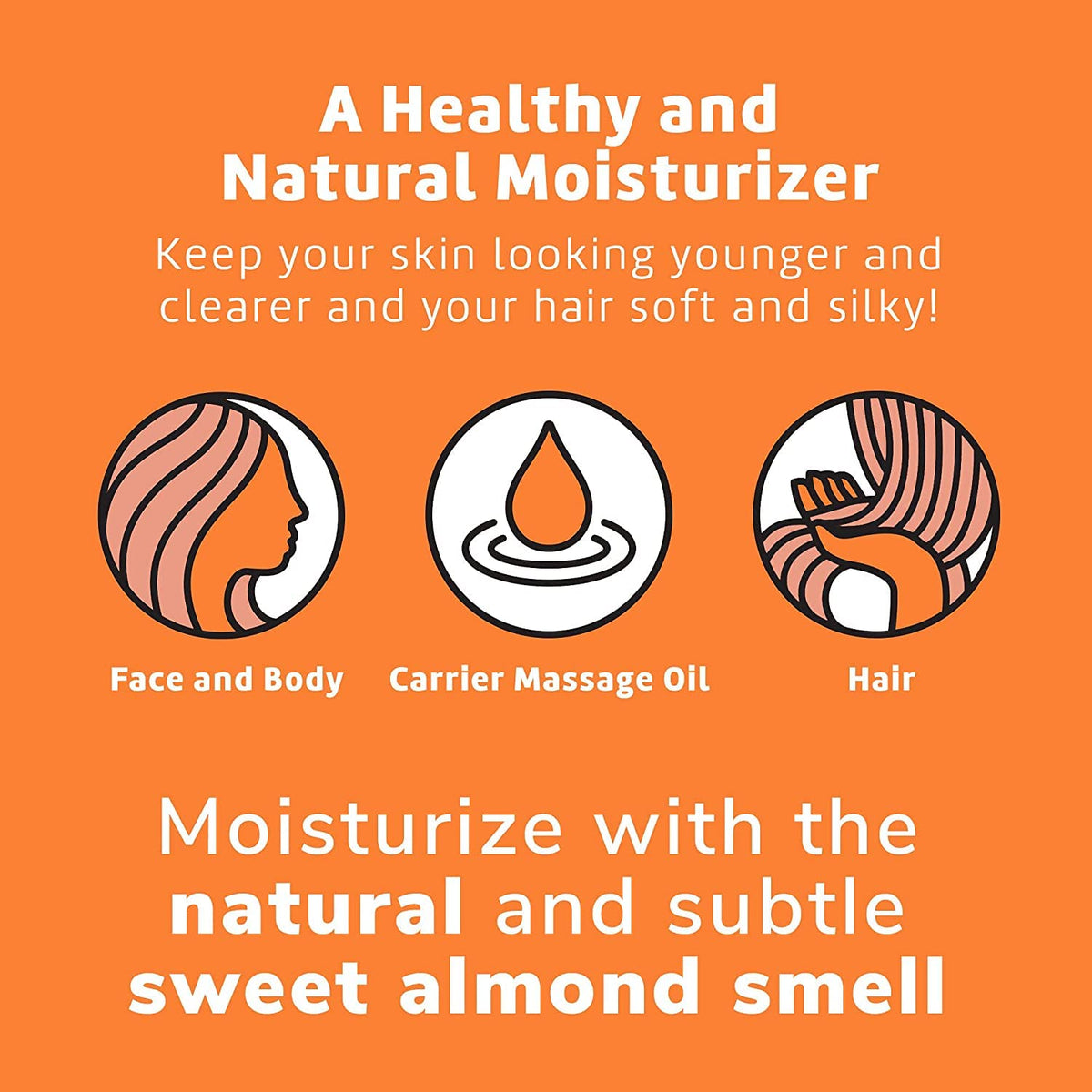 De La Cruz almond oil applied to hands demonstrating smooth hydration benefit