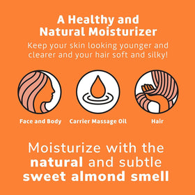 De La Cruz almond oil applied to hands demonstrating smooth hydration benefit