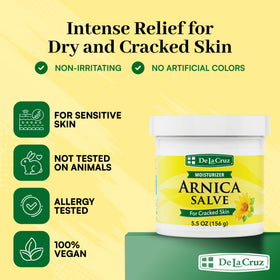 De La Cruz close-up texture of salve showing rich emollient benefit