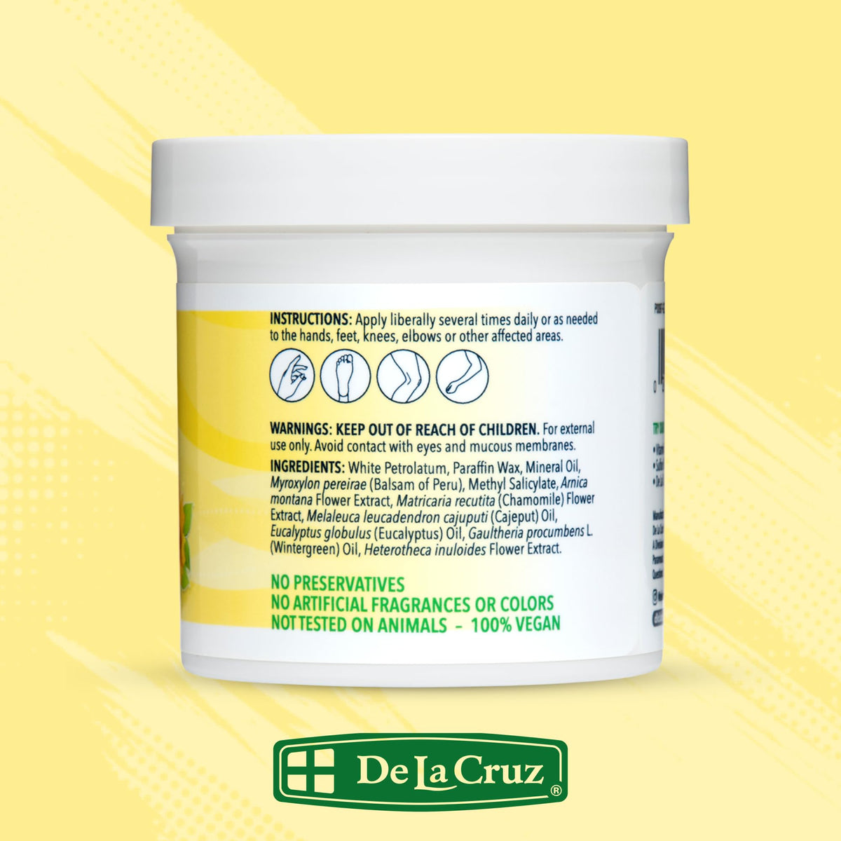 De La Cruz packaging with made in USA badge promoting quality