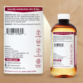 De La Cruz bottle on bathroom shelf illustrating daily grooming use