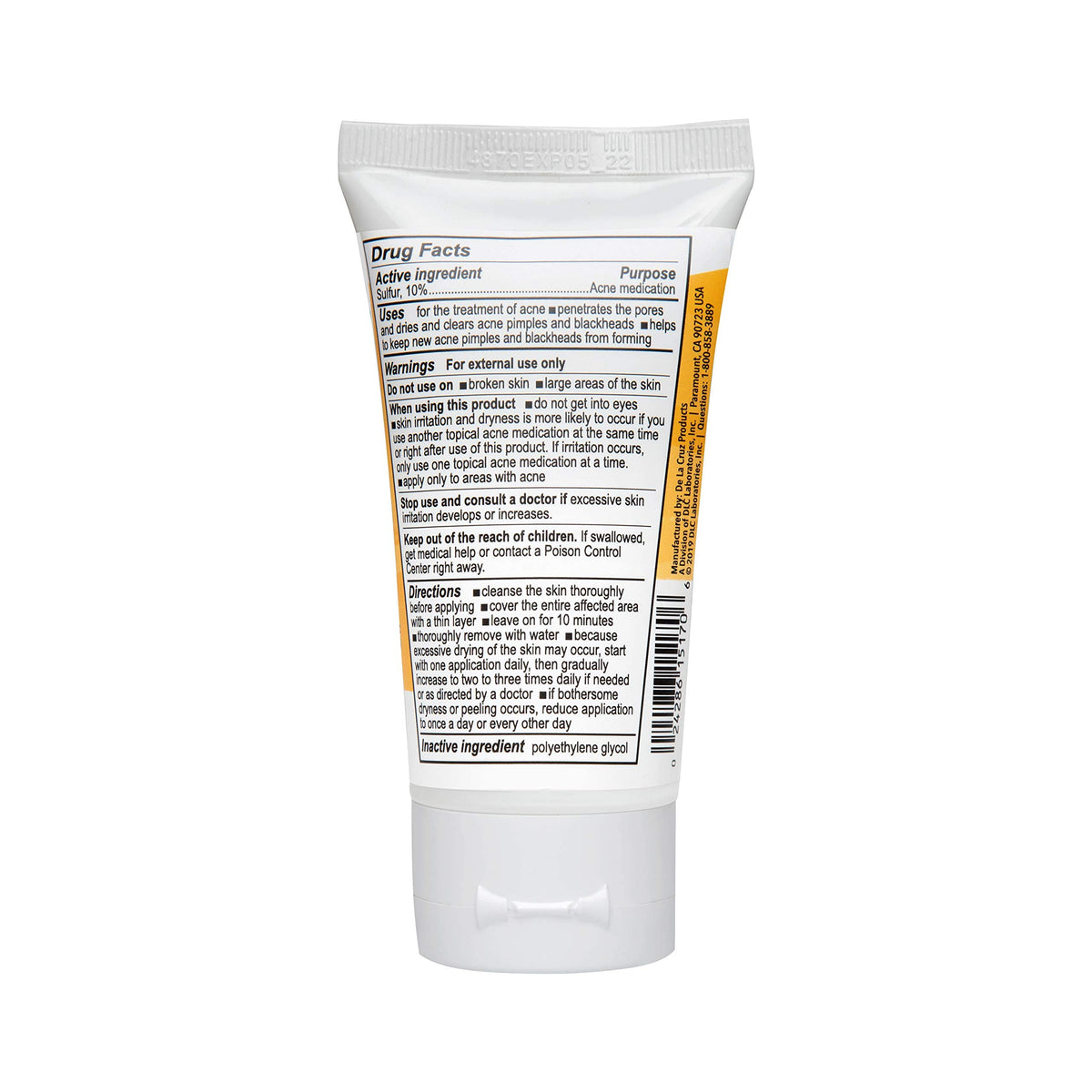 De La Cruz ingredients panel showing allergy-tested, paraben-free benefit