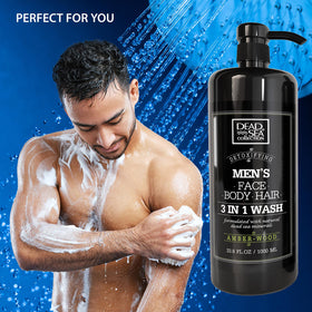 Dead Sea Collection bottle placed in shower demonstrating everyday use