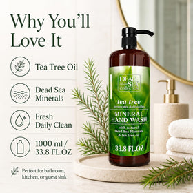 Dead Sea Collection in-bathroom lifestyle scene showing long-lasting supply convenience