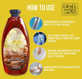 Dead Sea Collection close-up of almond oil texture for skin-softening effect