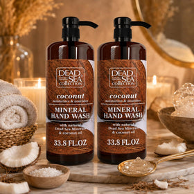 Dead Sea Collection ingredient label highlighting Dead Sea minerals and coconut oil