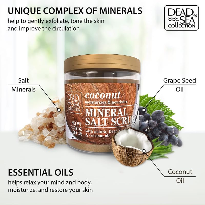 Dead Sea Collection open jar texture showing smooth moisturizing scrub