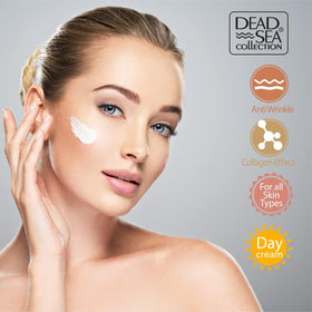 Dead Sea Collection ingredient label highlighting Dead Sea minerals and vitamin E benefit