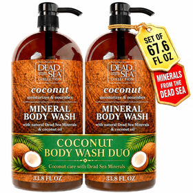 Dead Sea Collection front packaging showing bottle and label, hydrates skin