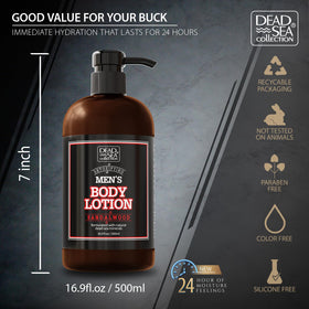 Dead Sea Collection hand applying lotion for instant softening benefit