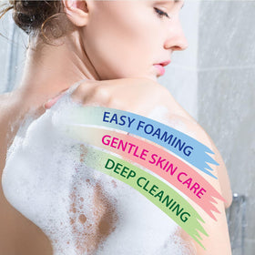 Dead Sea Collection in-shower use illustrating refreshing cleanse benefit