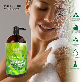 Dead Sea Collection label and ingredients view showing mineral and oil highlights