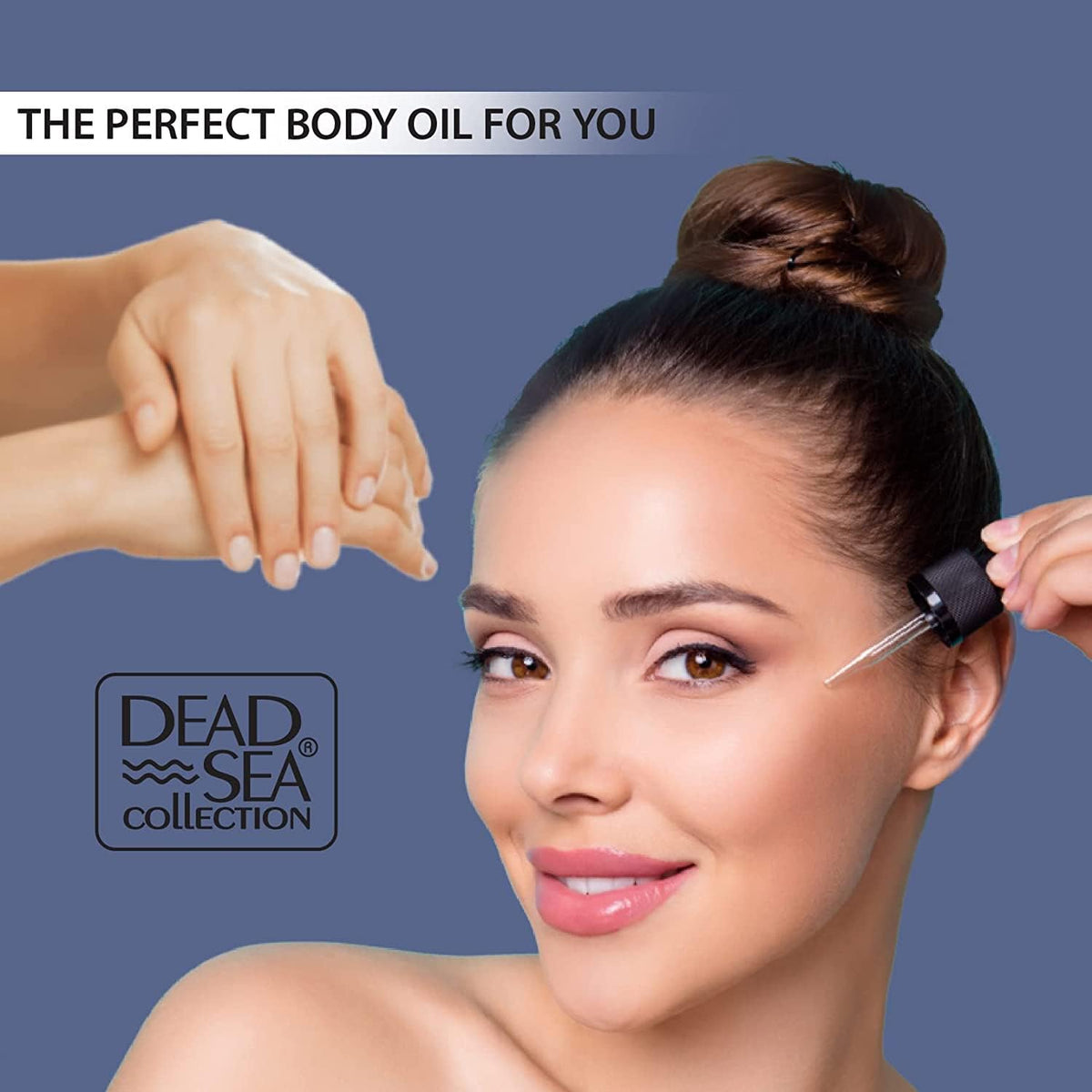 Dead Sea Collection label detail highlighting vitamins A E D and collagen