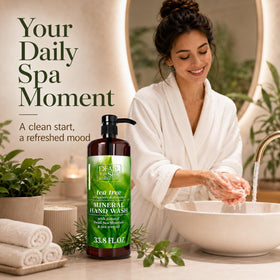 Dead Sea Collection lather texture on hand illustrating gentle moisturizing cleanse
