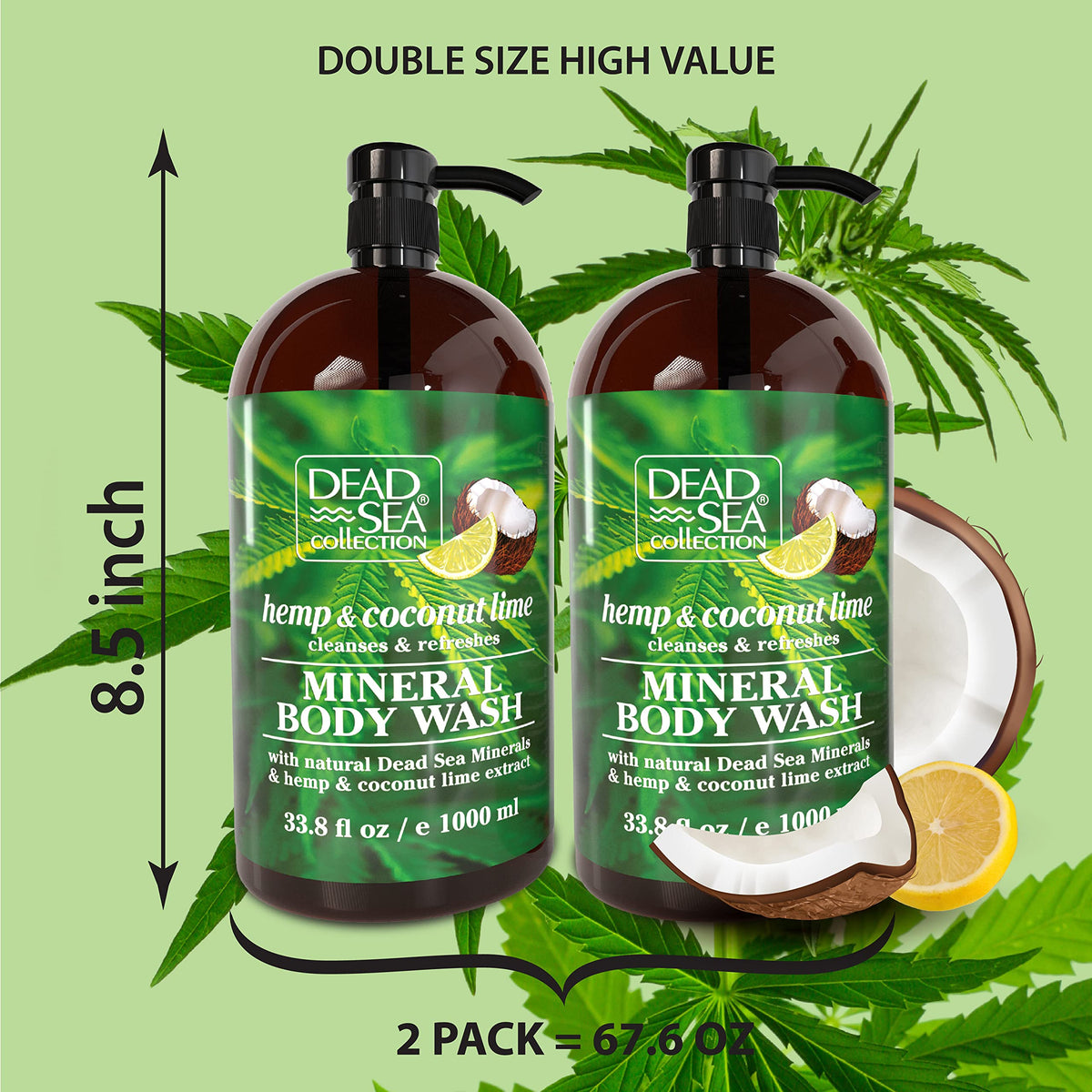 Dead Sea Collection pump detail for easy one-handed dispensing and convenience