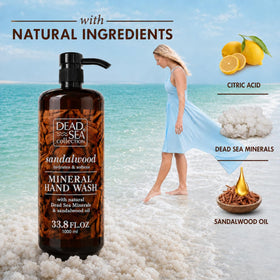 Dead Sea Collection closeup of mild foam lather showing gentle cleansing