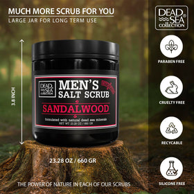Dead Sea Collection jar held in hand showing true 23.28 oz scale