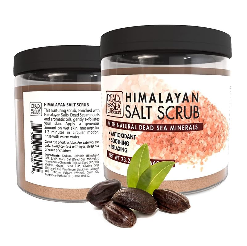 Dead Sea Collection in a spa-like setting conveying calming, aromatic self-care