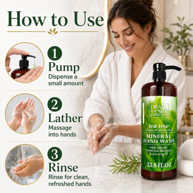 Dead Sea Collection tea tree oil dropper implying fresh clarifying scent benefit