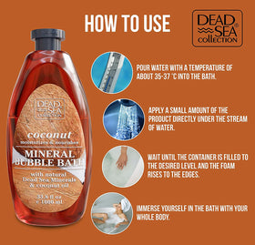 Dead Sea Collection two bottles boxed display emphasizing generous supply