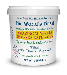 Dead Sea Warehouse front packaging showing 2 lb bag and clear branding benefits relaxation