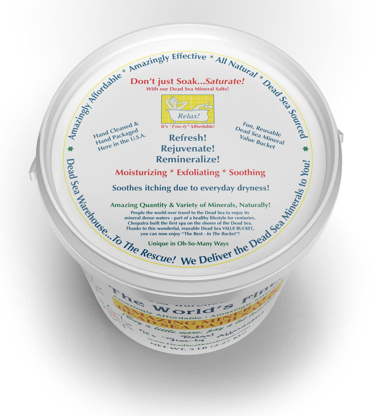 Dead Sea Warehouse bath view with salts dissolving providing mineral soak