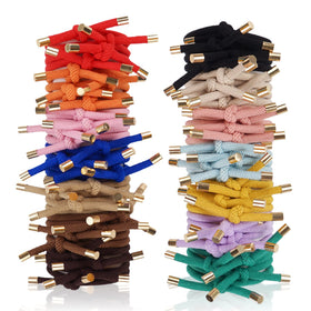 DealEachDay front pack of 56 hair ties showing full color range and neat packaging benefits
