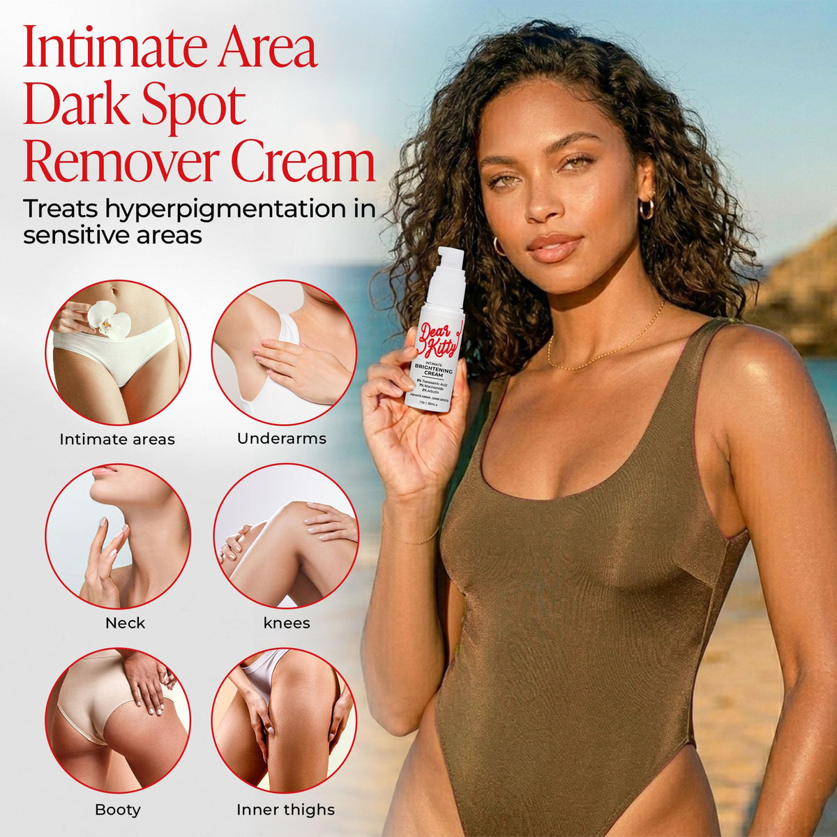 Dear Kitty cream texture closeup highlighting smooth absorbent finish