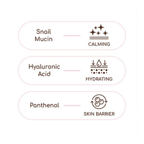 DEARBOO snail mucin droplets close-up highlighting nourishing boost