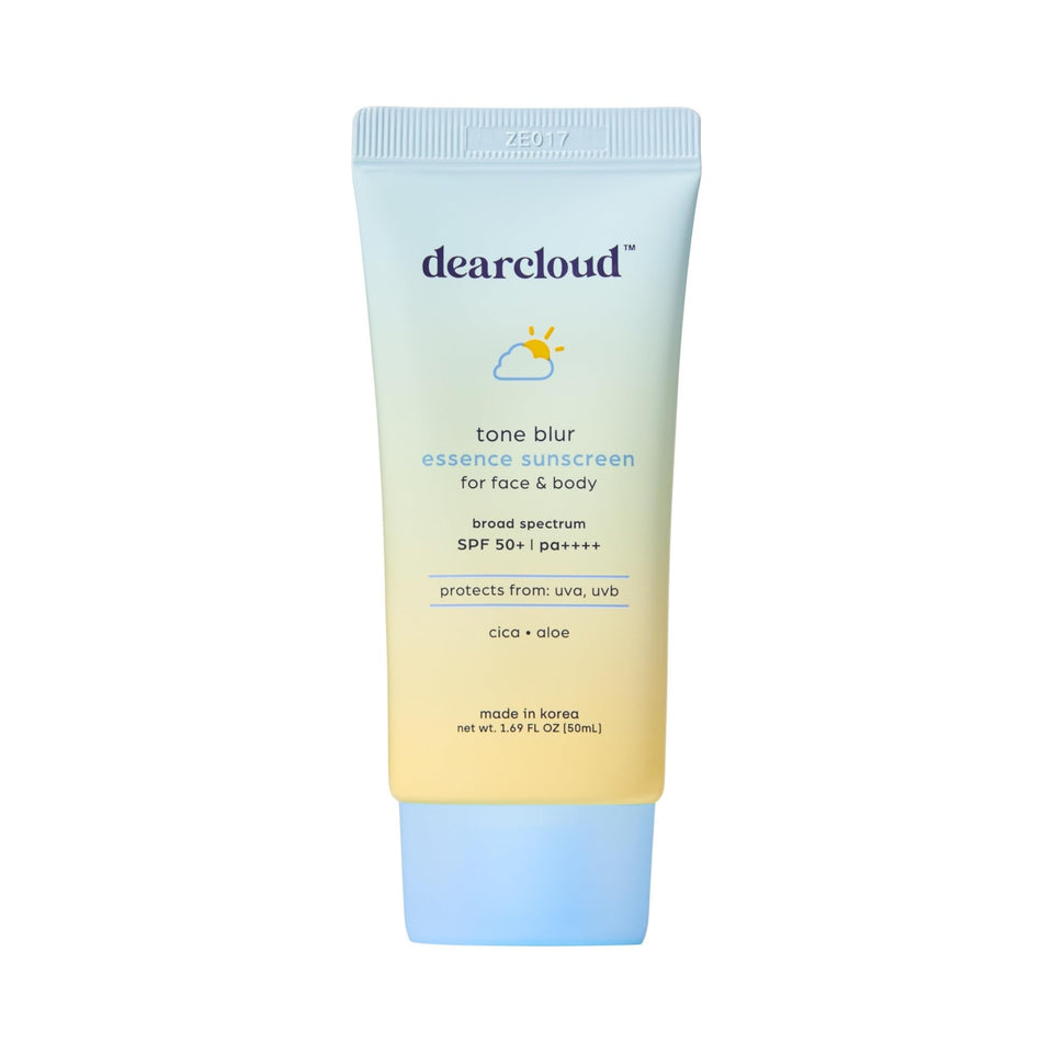 dearcloud front tube showing compact sunscreen and primer benefit