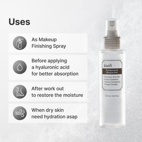 DearKlairs clear lightweight texture on fingertips showing non-sticky feel