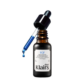 DearKlairs front packaging showing bottle and branding, conveys clinical calm