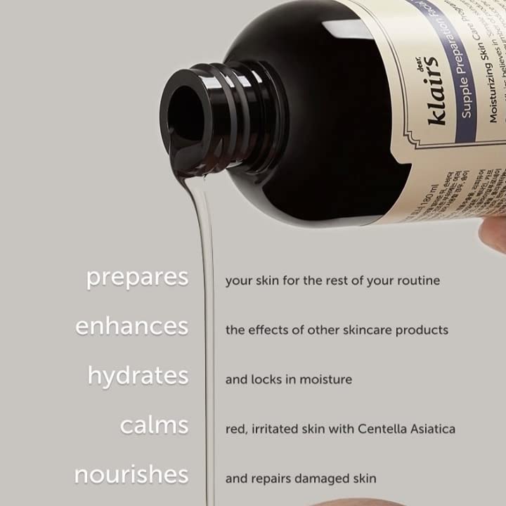 DearKlairs gel-to-water texture close-up showing fast absorbency benefit