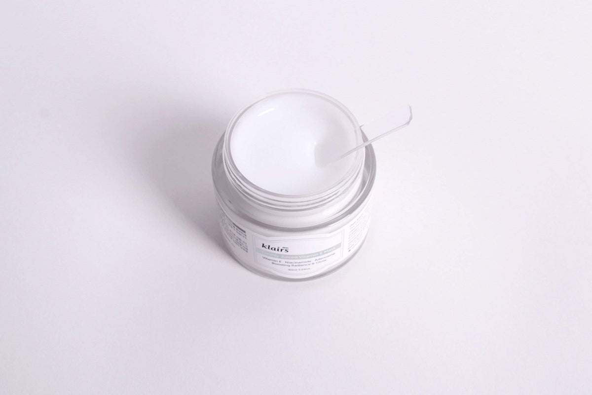 DearKlairs applied during nighttime routine on hand showing hydrated, glowing skin