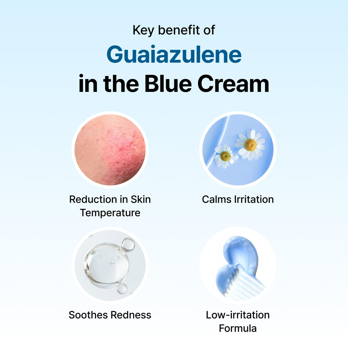 DearKlairs label detail showing ingredient highlights guaiazulene EGF ceramide and calming benefit
