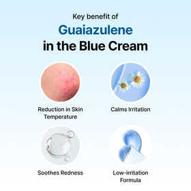 DearKlairs label detail showing ingredient highlights guaiazulene EGF ceramide and calming benefit