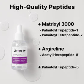 DearMYDEW bottle beside ruler to show 1 fl oz size and travel-friendly benefit