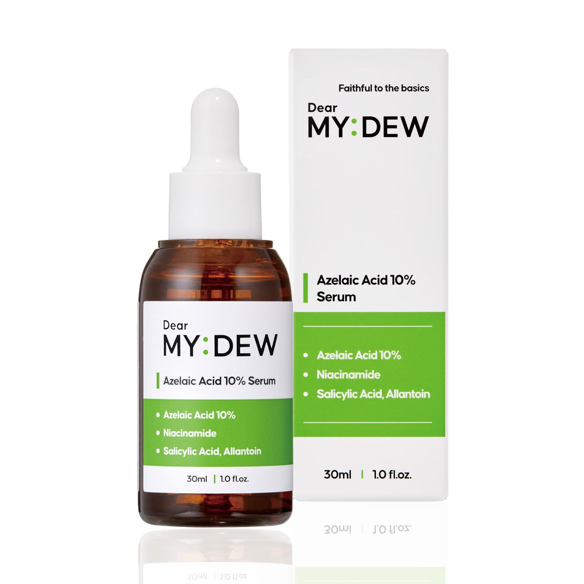 DearMYDEW front packaging showing bottle and benefits