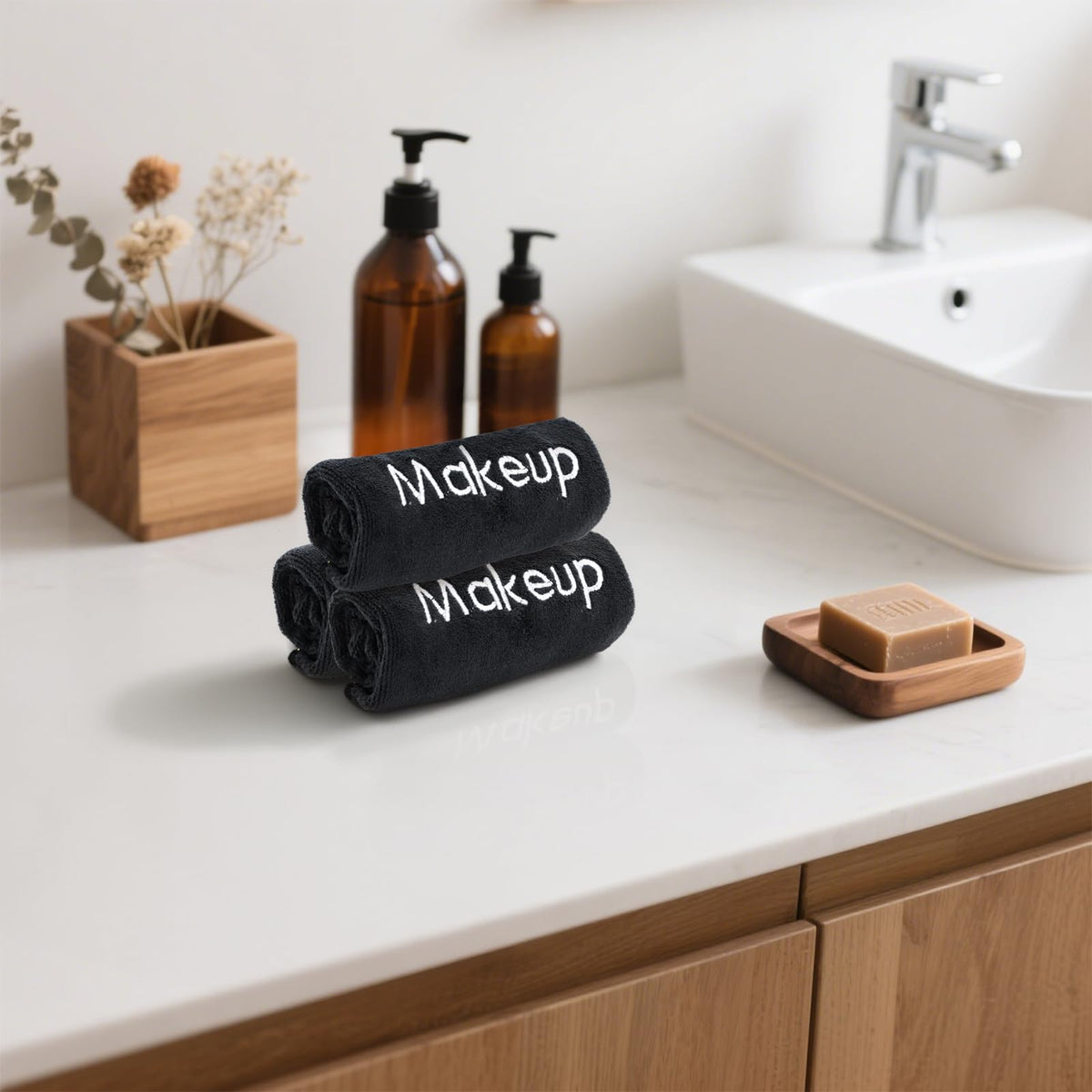 DEAYOU towels inside travel bag highlighting portability and reuse