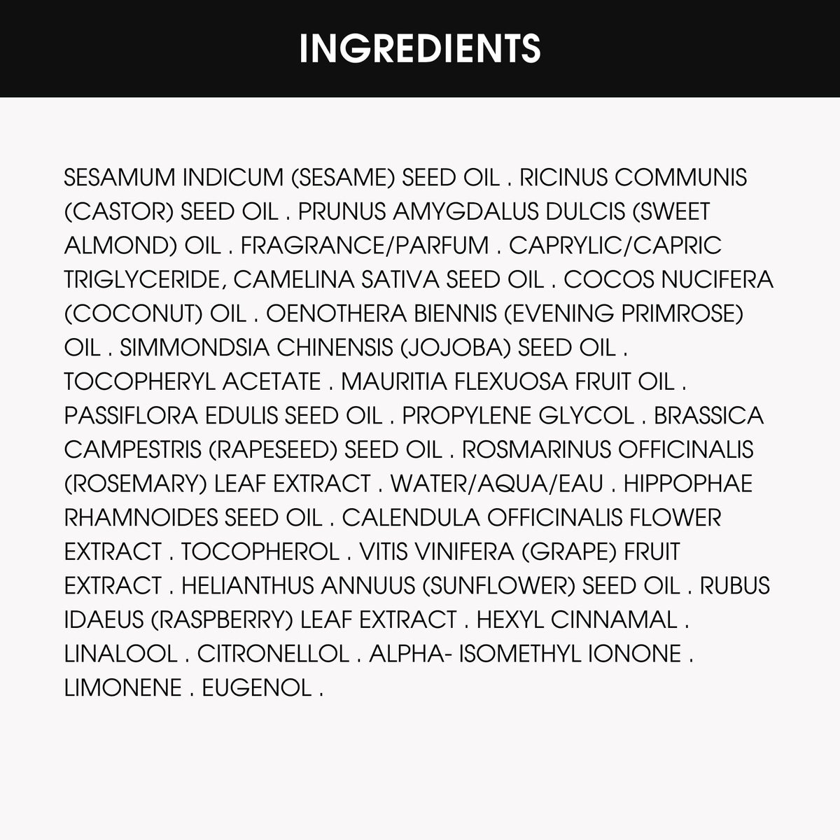 Deborah Lippmann ingredient collection display highlighting botanical oils benefit