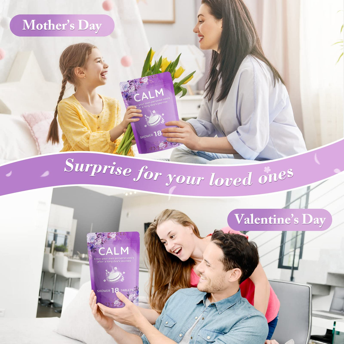 DeckTheHalls gift set styled in bathroom for self-care and convenient gifting