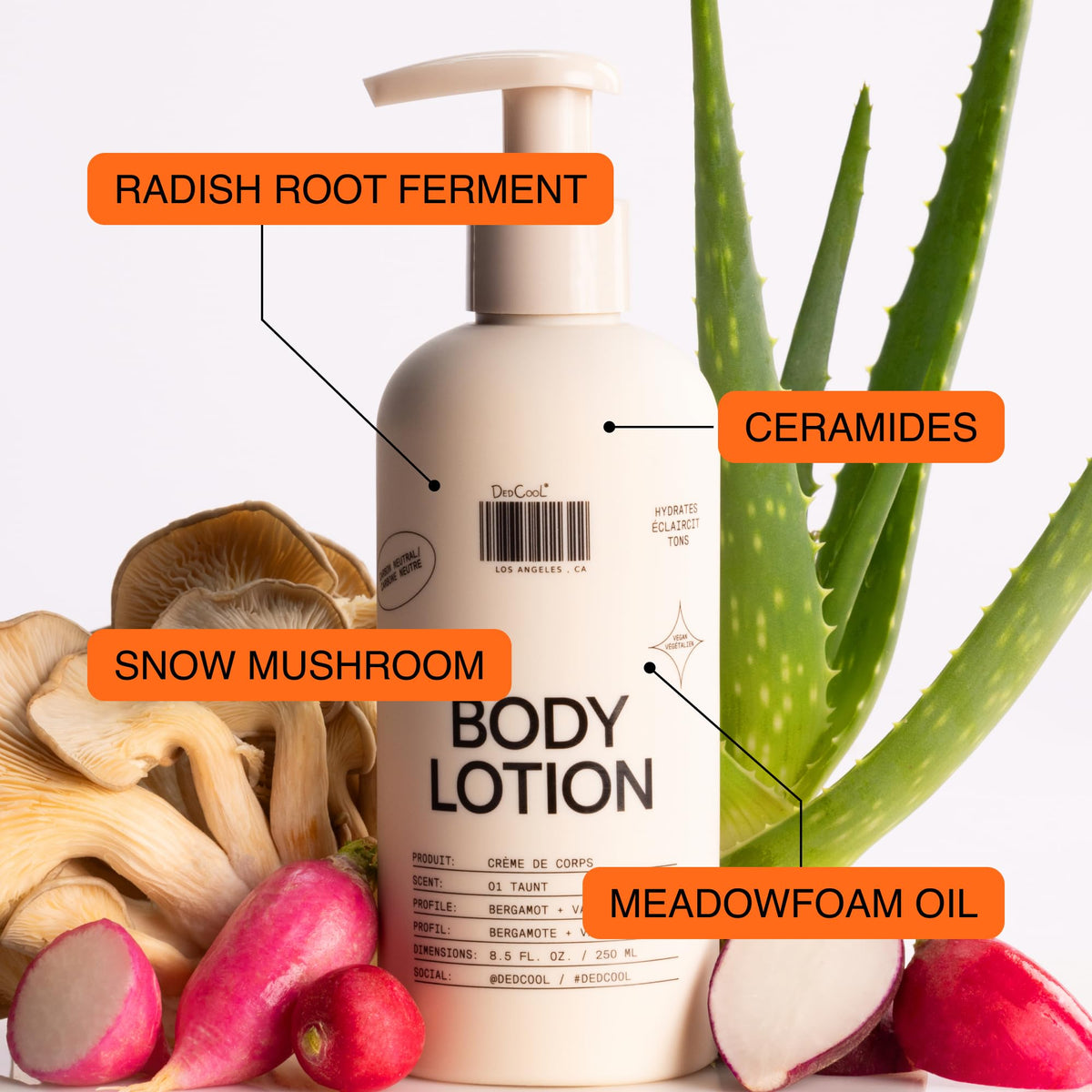 DedCool pump dispensing lotion texture for quick-absorbing hydration