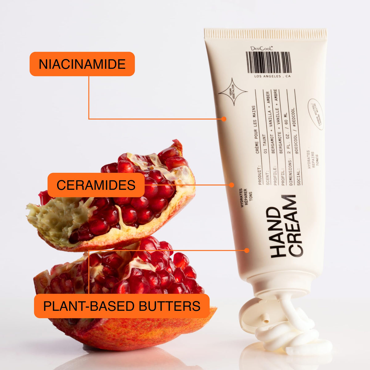DedCool hand cream applied to hands demonstrating quick absorption and softness