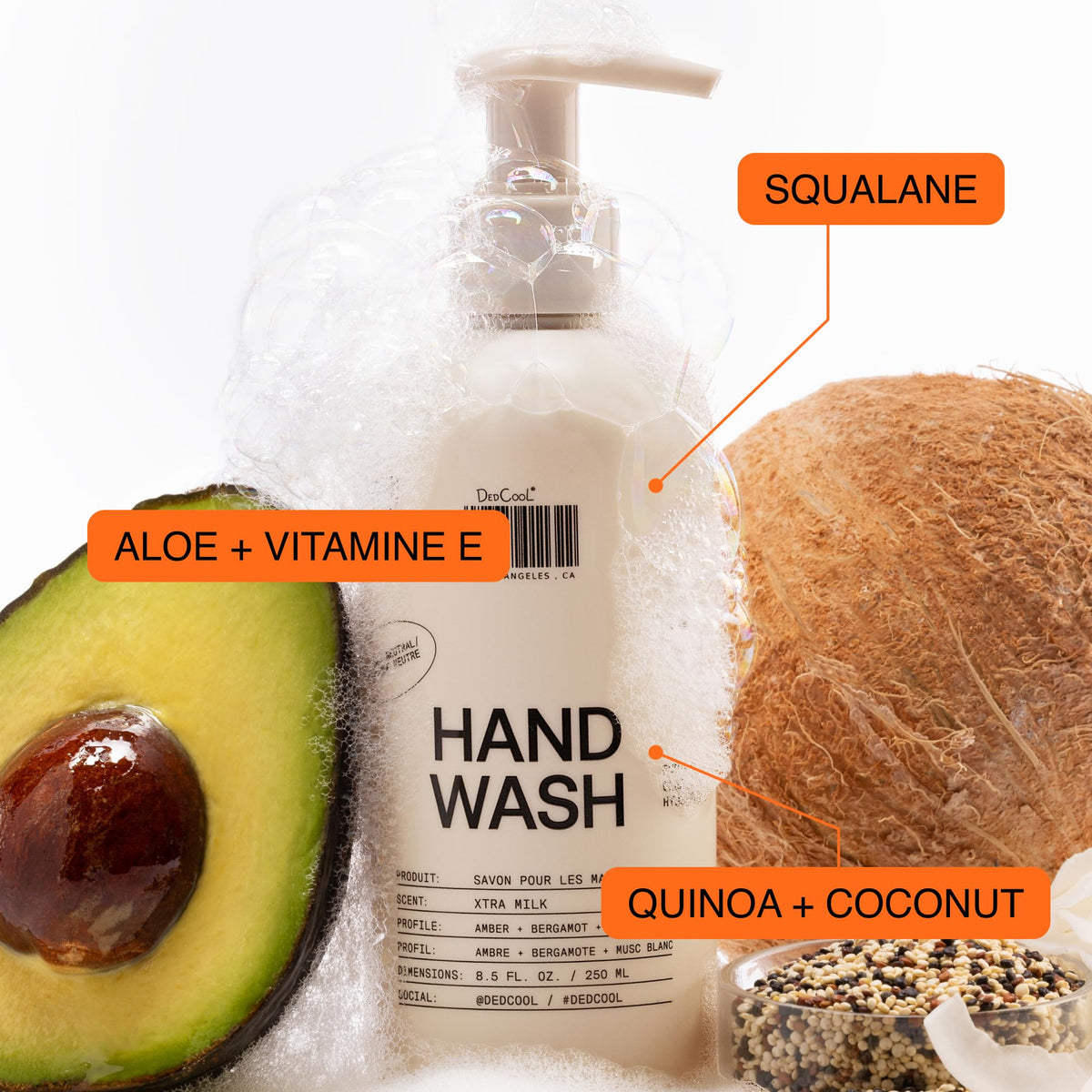 DedCool pump dispensing creamy hand wash for gentle hydration