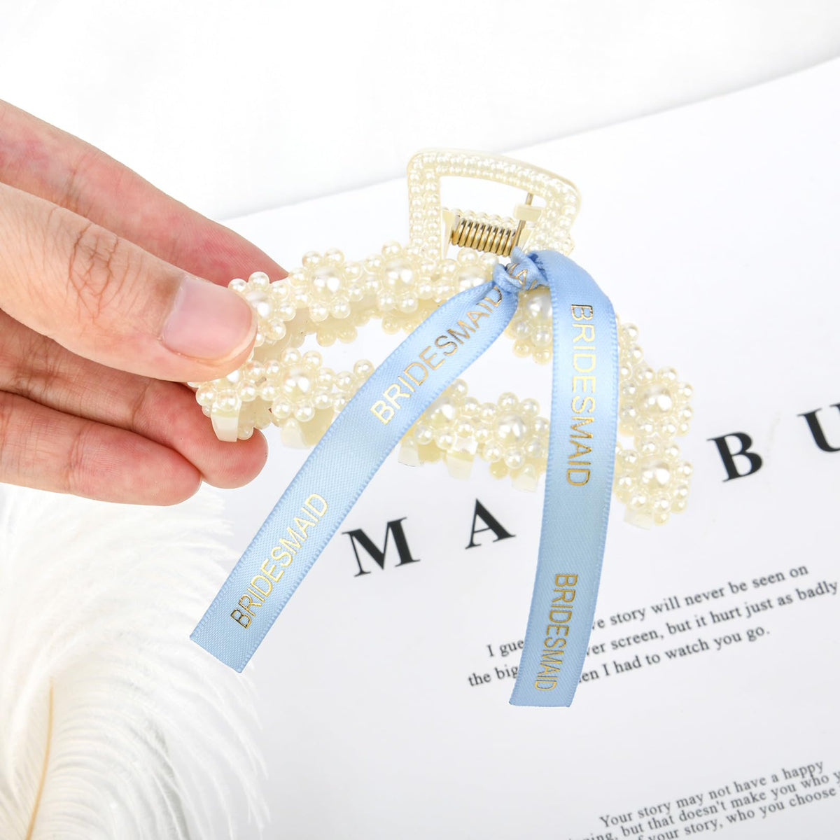DEEKA close arrangement of bows and pearls for coordinated styling ideas