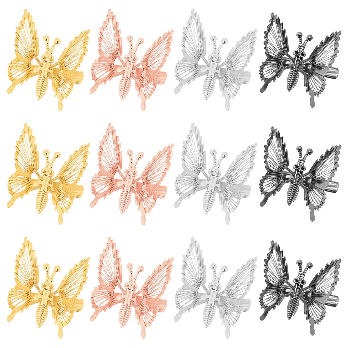 DEEKA front packaging showing 12 butterfly clips and quick styling benefit